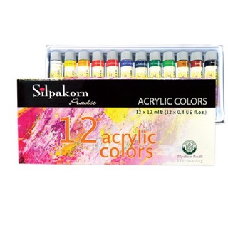 สีอะครีลิค 12 สี 12 ml. ศิลปากรประดิษฐ์