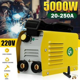 เครื่องเชื่อมอินเวอร์เตอร์ 220V Mini DC Inverter 20-250A MMA หน้าจอดิจิตอล สําหรับงานเชื่อม 5000W