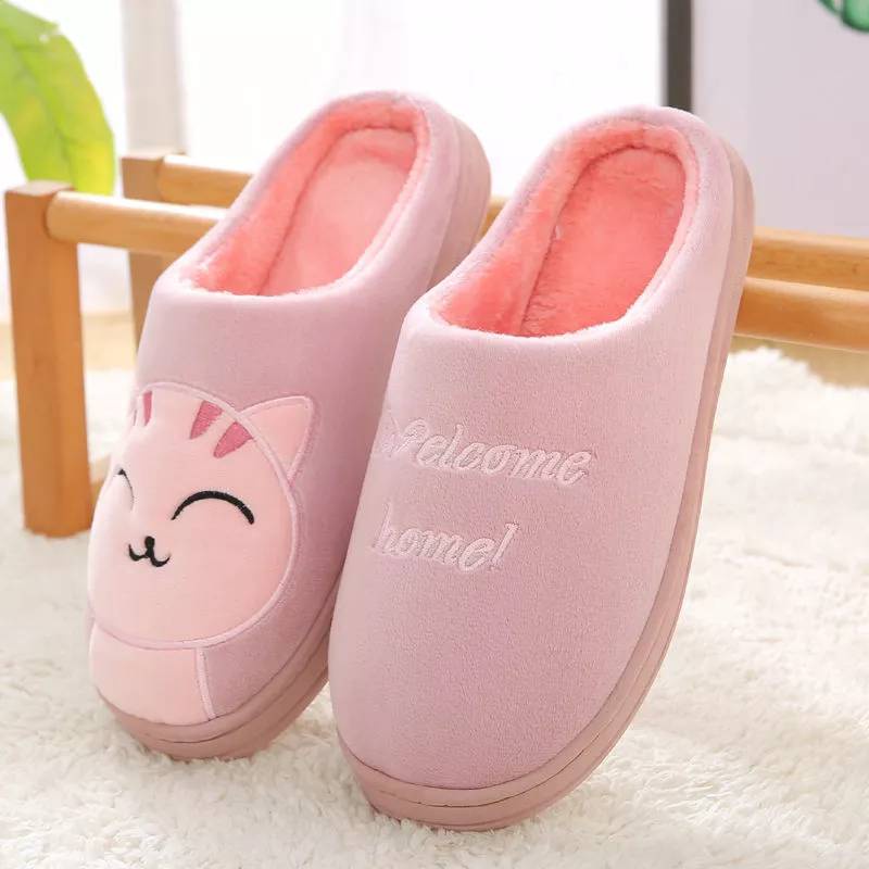 at-houseone-slippers-รองเท้าสลิปเปอร์-แมวขนนุ่ม-รองเท้าแฟชั่น-ใส่ในออฟฟิต-กันลื่น-ใส่ในบ้าน-หรือ-ใส่ที่ทำงาน