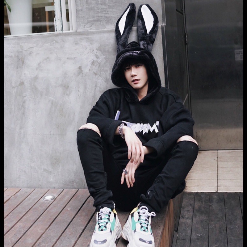 rabbit-hoodie-เสื้อฮู๊ดหูกระต่าย-เสื้อฮู๊ดเกาหลี-เสื้อกันหนาวเท่ๆเก๋ๆ