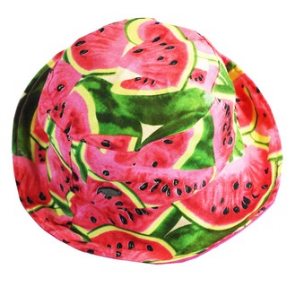 ATIPA หมวกปีกสั้นแทนร่มสีสันสดใส ลาย Happy Melon มีเอกลักษณ์ ป้องกันแดด UV ใส่ได้ทั้งสองด้าน