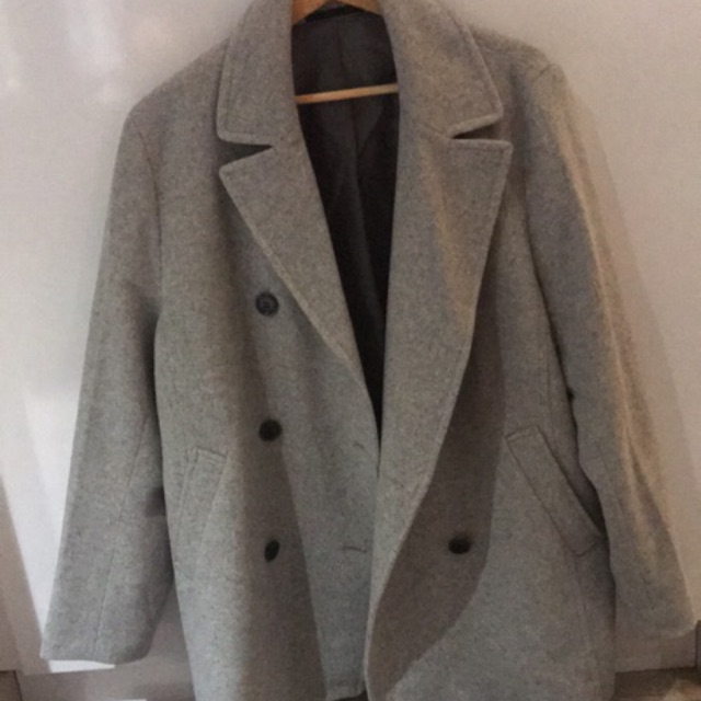 Uniqlo Pea Coat Wool Blended Xl