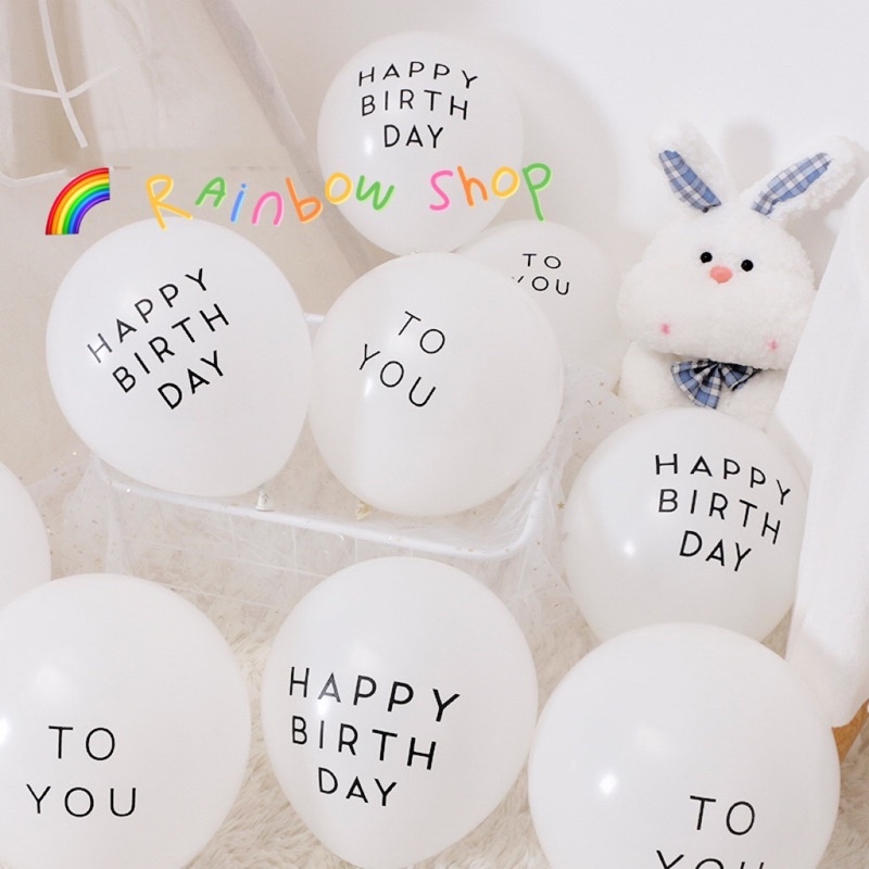 ภาพหน้าปกสินค้าขั้นต่ำ30บาท ลูกโป่งHBD (1ใบ) ลูกโป่งยางพิมพ์ลายHappy birthday to you พร้อมส่งในไทย จากร้าน rainbow_balloons บน Shopee