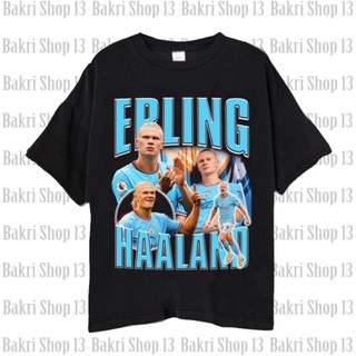 เสื้อยืด พิมพ์ลาย Manchester City Erling Haaland Erling Haaland New Striker สําหรับผู้ชาย ผู้หญิงS-5XL