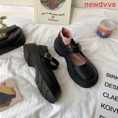 ภาพหน้าปกสินค้ารองเท้านักเรียน Mary Jane รองเท้าหนังญี่ปุ่นขนาดเล็กย้อนยุคอังกฤษแพลตฟอร์มรองเท้าหนังขนาดเล็กขนาดรองเท้า+1