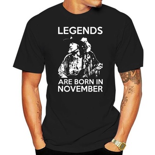 เสื้อยืดผ้าฝ้ายพรีเมี่ยม เสื้อยืด ผ้าฝ้าย พิมพ์ลาย Stevie Ray Vaughan Legends Are Born In November สําหรับผู้ชาย