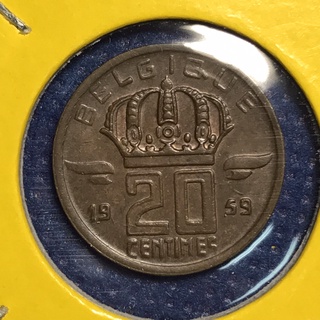 No.60417 ปี1959 เบลเยี่ยม 20 CENTIMES เหรียญสะสม เหรียญต่างประเทศ เหรียญเก่า หายาก ราคาถูก