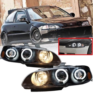 ไฟหน้า ไฟตา โปรเจคเตอร์ PROJECTOR รุ่น ฮอนด้า ซีวิค HONDA CIVIC ปี 1992 - 199 car-headlight-parts T8