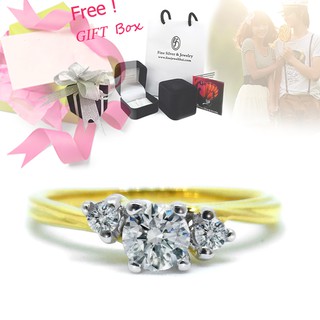 Finejewelthai-แหวนเพชร-แหวนเงิน-เพชรสังเคราะห์-เงินแท้ 925-แหวนแต่งงาน-Diamond Cz-silver-wedding-ring - Valentine Gift49