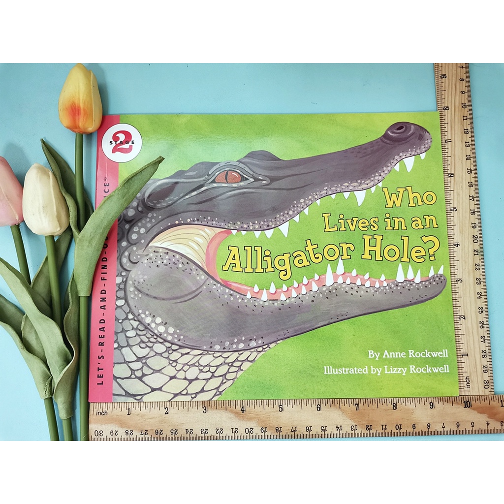หนังสือความรู้มือสอง-who-lives-in-an-alligator-hole-มือสอง-ปกอ่อน-ขนาดประมาณa4-สภาพดี