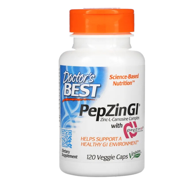 Doctor's Best, PepZin GI ZincLCarnosine Complex 120 Veggie Caps Shopee Thailand