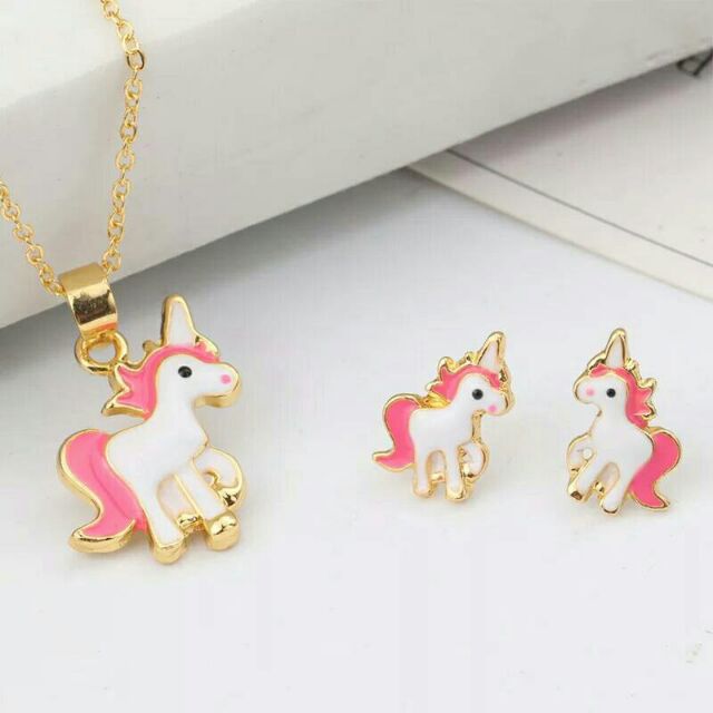 สร้อยคอยูนิคอน-ต่างหูยูนิคอน-unicorn-เครื่องประดับสำหรับเด็ก