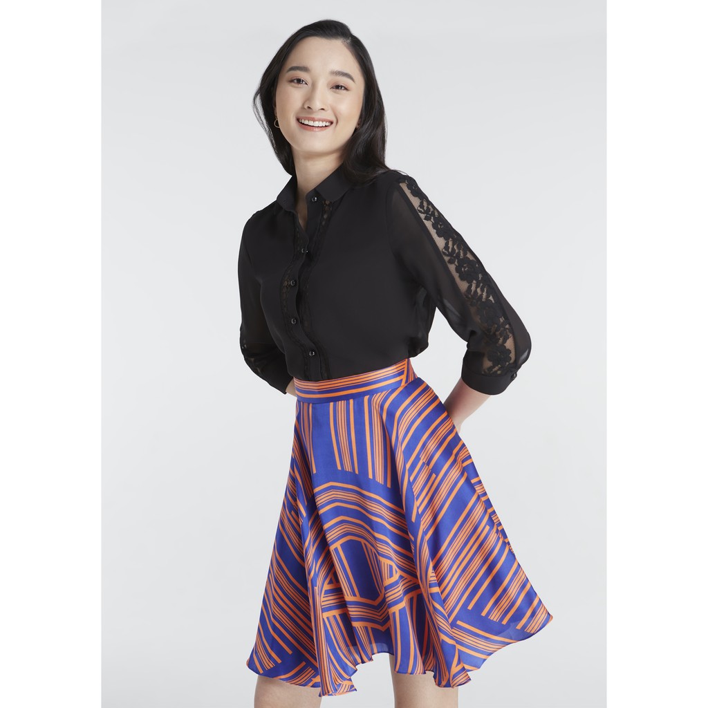 jousse-skirt-กระโปรงผู้หญิง-ทรงจีบรอบ-ลายกราฟฟิค-jl2cor