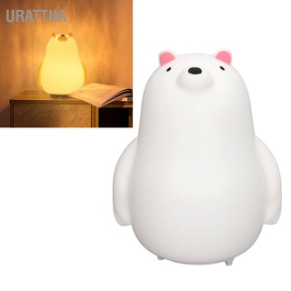 Urattna โคมไฟกลางคืน รูปหมีเจ็ดสี ชาร์จ Usb ไฟ Led ซิลิโคน สําหรับของขวัญ ห้องเด็ก ห้องนอน ห้องโถง
