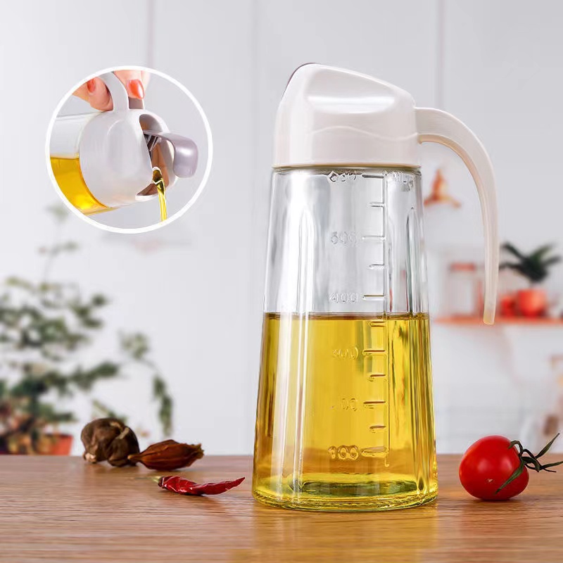 ขวดแก้วใส่น้ำมันปรุงอาหาร มีฝาเปิด-ปิดอัตโนมัติ | Shopee Thailand