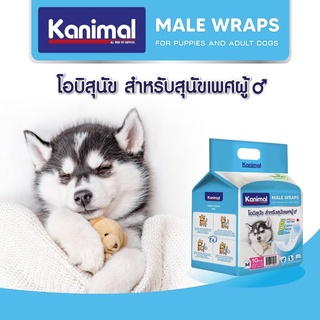 Kanimal Surepad Dog Male Wraps โอบิสุนัข สำหรับสุนัขเพศผู้ ตัวผู้ ผ้าอ้อมสุนัข แพมเพิสสุนัข หนา 5ชั้น สำหรับสุนัขแพ้ง่าย