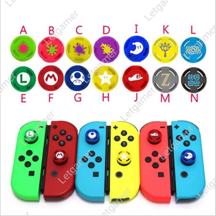 ภาพหน้าปกสินค้าจอยสติ๊กฝาครอบ Thumb Stick สำหรับ Nintend Switch Oled / Switch / Switch Lite NS Joy-Con คอนโทรลเลอร์ JoyCon gamepad