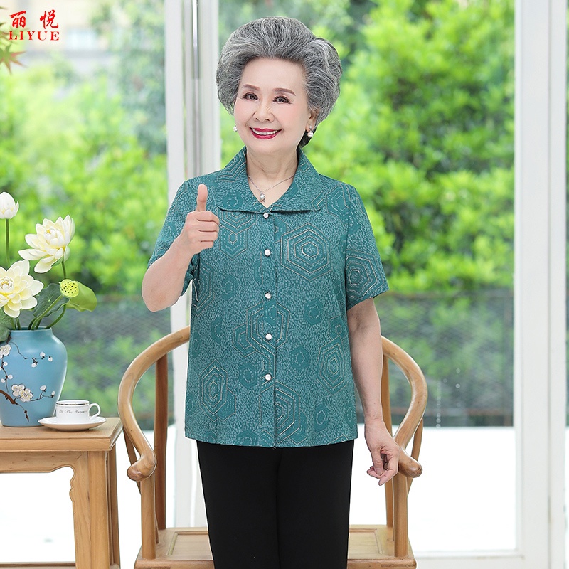 เสื้อผู้หญิง-เสื้อคนแก่-ชุดฤดูร้อนผู้สูงอายุหญิงยายสูท-60-ปี-70-แม่วัยกลางคนและผู้สูงอายุ-80-เสื้อผ้าผู้สูงอายุภรรยา
