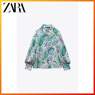 Zara เสื้อเชิ้ต พิมพ์ลาย แฟชั่นฤดูใบไม้ผลิ สําหรับผู้หญิง