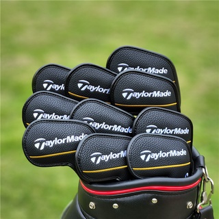 Taylormade 10 ชิ้น แม่เหล็ก กอล์ฟ เหล็ก ฝาครอบหัวเตารีด PU ฝาครอบหัวป้องกัน คลับ เคส