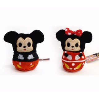 แท้ 100% จากญี่ปุ่น ตุ๊กตา ถุงถั่ว ดิสนีย์ มิกกี้ และ มินนี่ Disney Mickey Mouse &amp; Minnie Mouse Bean bag Plush Doll