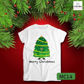 №№№เสื้อยืดคริสต์มาส เสื้อคริสต์มาส Christmas &amp; Happy new year (MC14)เสื้อคู่รัก