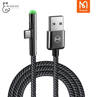 พร้อมส่ง🔥 Mcdodo สายชาร์จเล่นเกมส์ Type C 3A สายถัก มีไฟ LED บอกสถานะตอนชาร์จ USB-C Fast Charging usb Cable Gaming