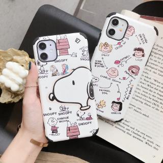 เคส iPhone 12 11 Pro Max 8 7 6 6S + Plus iPhone12 12ProMax iPhone11 11Pro 11ProMax iPhone8 8Plus iPhone7 7Plus iPhone6 6Plus iPhone6S 6Plus Silk Texture Cartoon Snoopy Soft Case