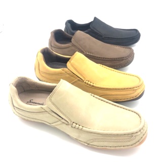 สินค้า Saramanda รุ่น 107122 รองเท้าหนังลำลองผู้ชาย แบบสวม หนังแท้ มี 4 สี
