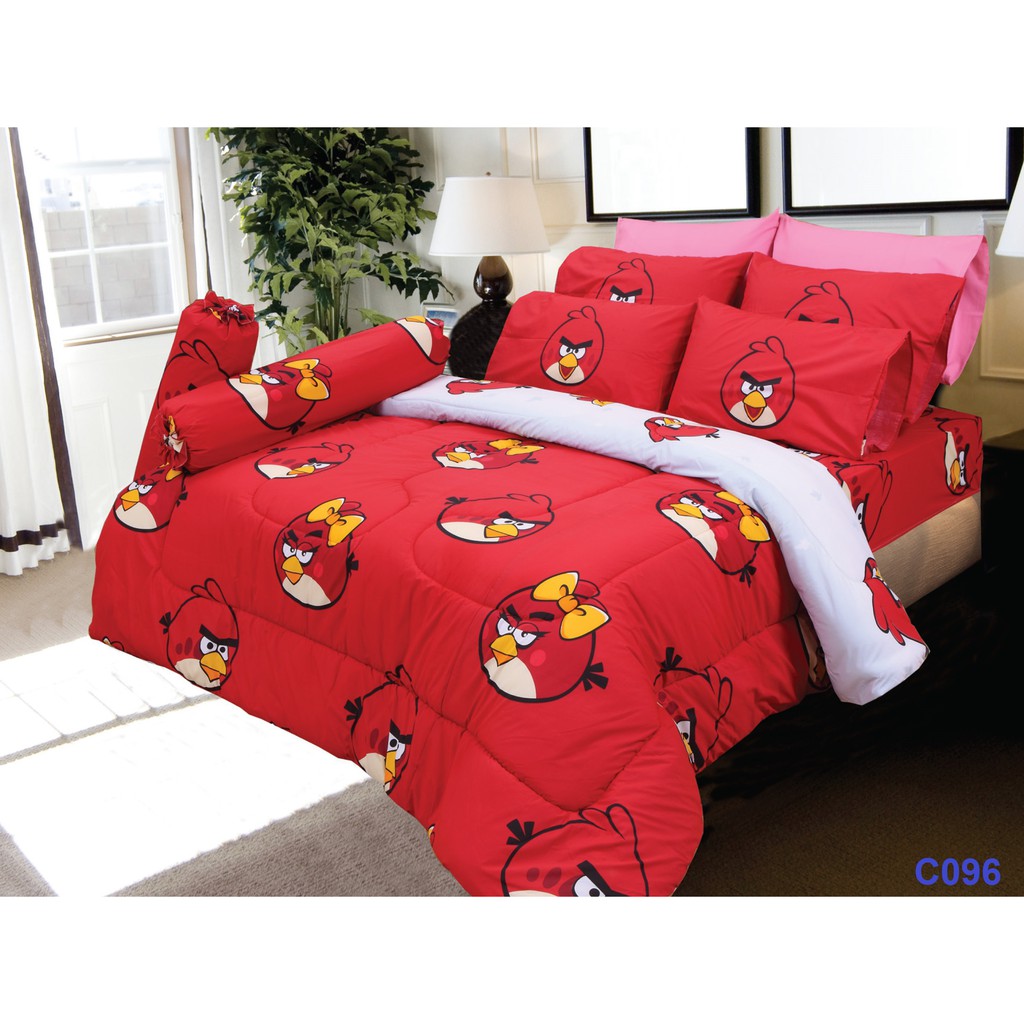 c096-ผ้าปูที่นอน-ลายการ์ตูน-angry-bird-satin