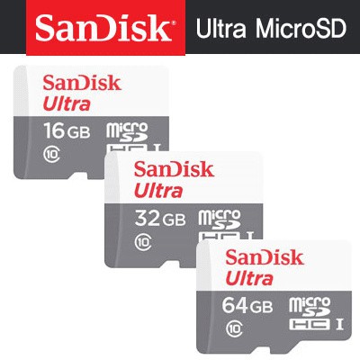 ภาพหน้าปกสินค้าSanDisk Ultra Micro SD Memory Card 100MB/s Class 10 ขนาดความจุ 16/32/64/128 GB สินค้าใหม่ขอแท้ มีประกันศูนย์7ปี