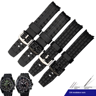 สายนาฬิกาข้อมือซิลิโคนสําหรับ Casio Men Edifice Ef - 550 Ef523