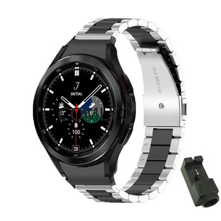 Amsung Galaxy watch 4 Classic 42 มม. 46 มม. 40 มม. 44 มม. สายนาฬิกา สเตนเลส โลหะ สร้อยข้อมือ ผู้หญิง ผู้ชาย สายนาฬิกา