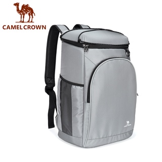 CAMEL CROWN กระเป๋าเป้สะพายหลัง มีฉนวนกันความร้อน ความจุขนาดใหญ่ กันน้ํา สําหรับตั้งแคมป์ กลางแจ้ง