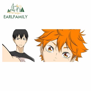 Earlfamily สติกเกอร์ลายการ์ตูน Hinata Shoyo Haikyuu กันน้ํา 13 ซม. x 4.9 ซม. สําหรับติดตกแต่งรถยนต์ แล็ปท็อป