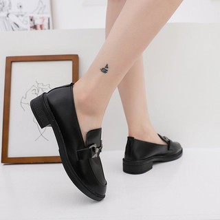 ภาพขนาดย่อของภาพหน้าปกสินค้า️พร้อมส่ง  ญี่ปุ่นรองเท้าหนังขนาดเล็กผู้หญิงย้อนยุคสไตล์อังกฤษโลฟเฟอร์3cmใหม่jkชุดshoes จากร้าน moonjuh656 บน Shopee ภาพที่ 5