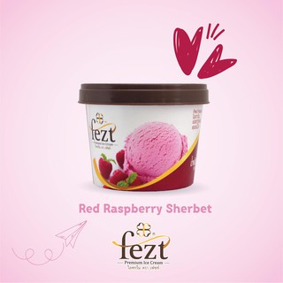 เฟซท์ ไอศรีมพรี่เมี่ยม (Fezt Ice cream Premium)   ขนาด 75 g. รสเรดราสเบอรี่ (Red Raspberry Sherbet) จำนวน 12 ถ้วย