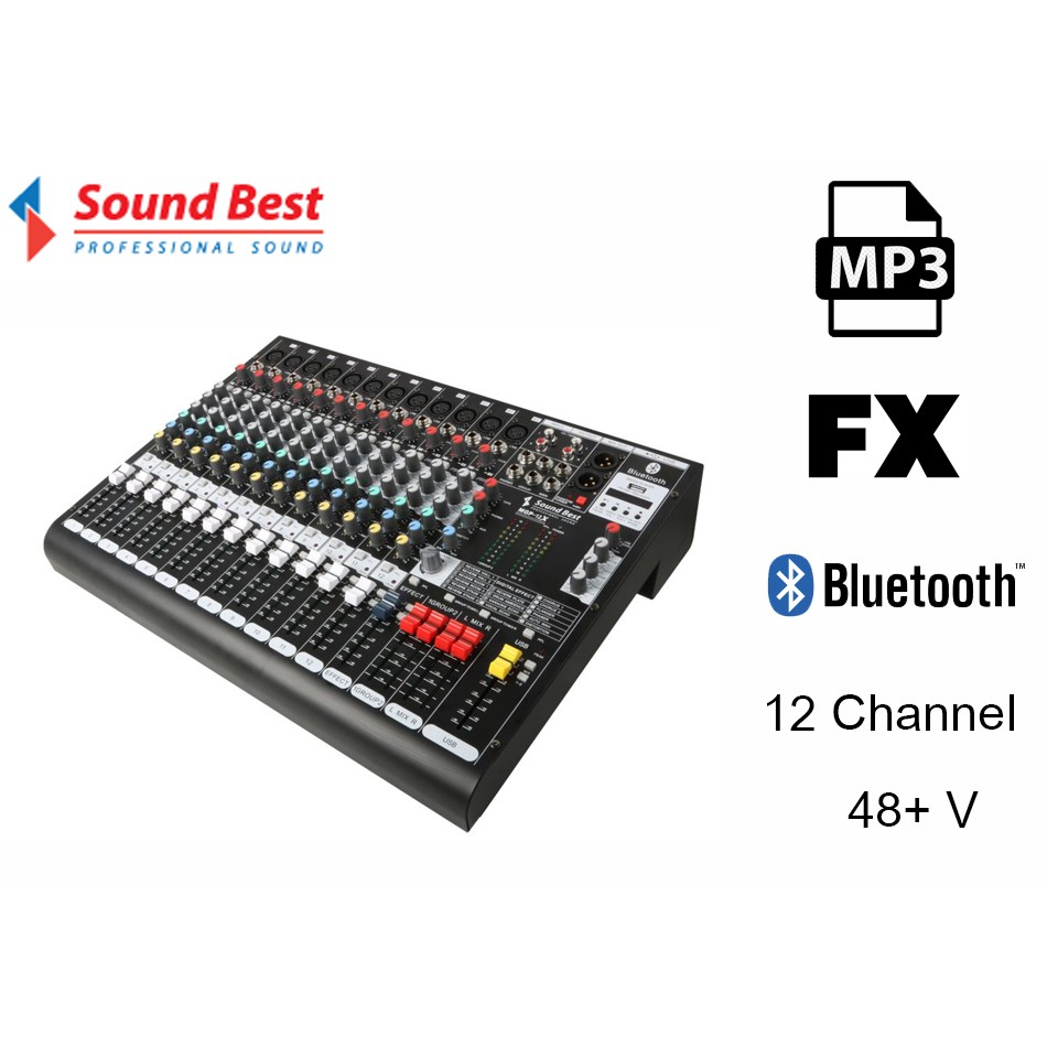 มิกเซอร์-soundbest-mgp-12x-มิกซาวด์เบส-เครื่องผสมสัญญาณเสียง-12-ช่อง