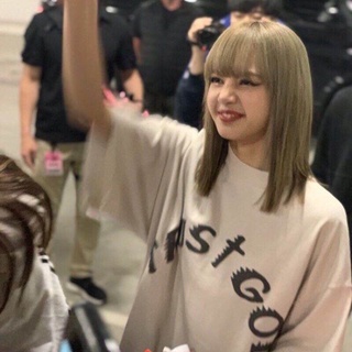 ♨♀►lisa r เสื้อยืดโอเวอร์ไซส์แบบลิซ่า,จีซู BLACKPINK เกาหลี