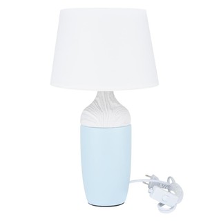Table lamp TABLE LAMP CARINI K3579_BLUE FABRIC/CERAMIC MODERN WHITE/CYAN The lamp Light bulb โคมไฟตั้งโต๊ะ ไฟตั้งโต๊ะ CA