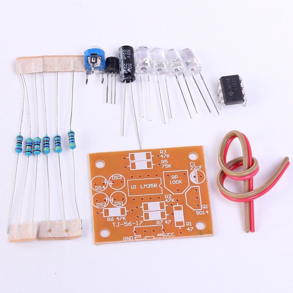 dc-9v-lm358-ชุดไฟ-led-อิเล็กทรอนิกส์-diy