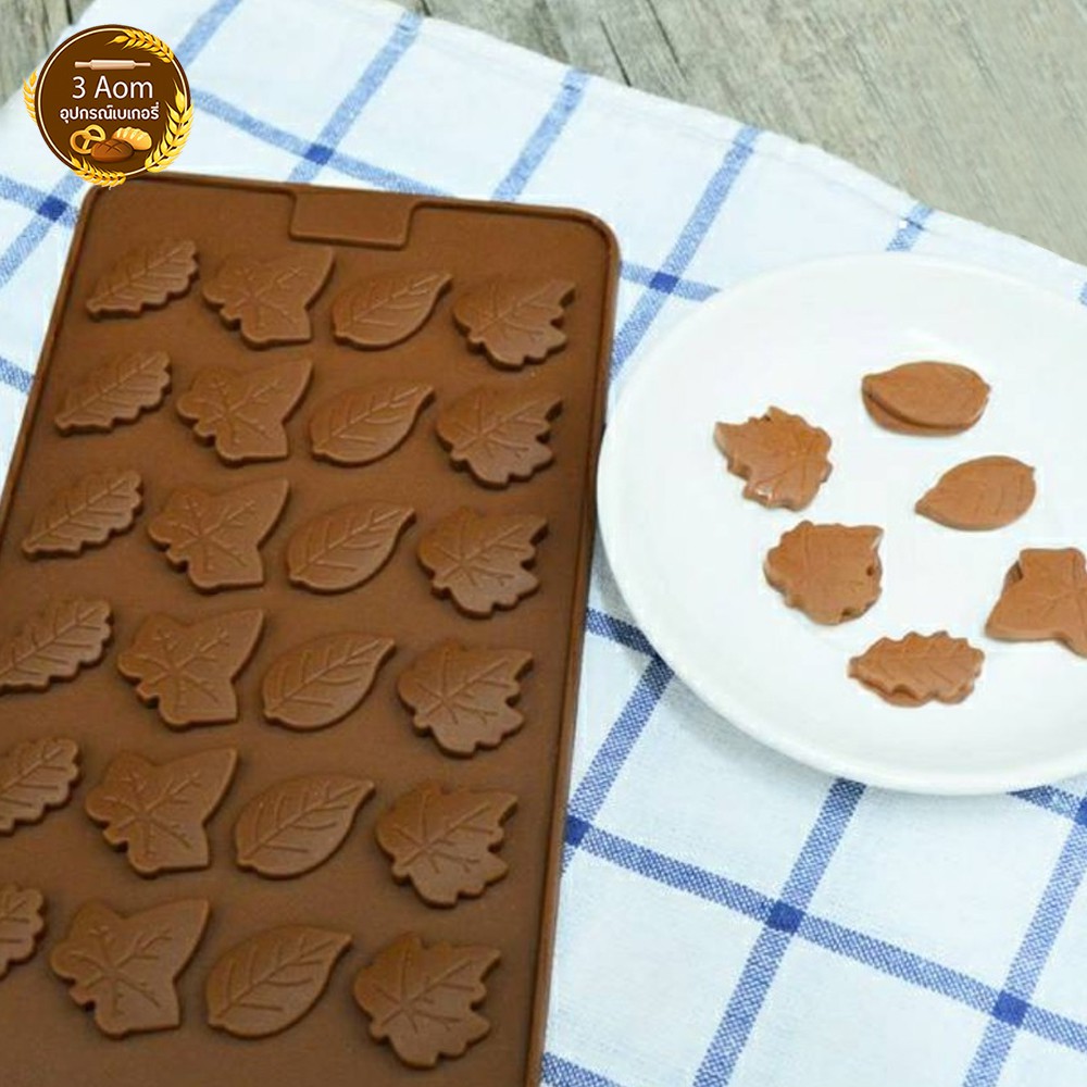 พิมพ์ซิลิโคนรูปใบไม้-ใช้ทำชอคโกแลต-ทำวุ้น-ทำช็อคโกแลต