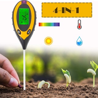 NEW 4in1 เครื่องวัดค่าดิน Soil PH meter ความชื้น อุณหภูมิ แสง เครื่องวัดดิน ระบบดิจิตอล Soil Survey Instrument