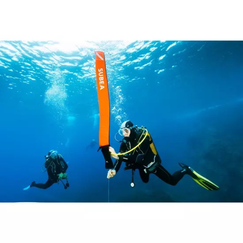 ทุ่นลอยน้ำแสดงตำแหน่ง-ทุ่นลอยน้ำดำน้ำลึก-ทุ่นลอยน้ำ-scd-scuba-diving-surface-marker-buoy-ทุ่นลอยแสดงตำแหน่งบนผิวน้ำ