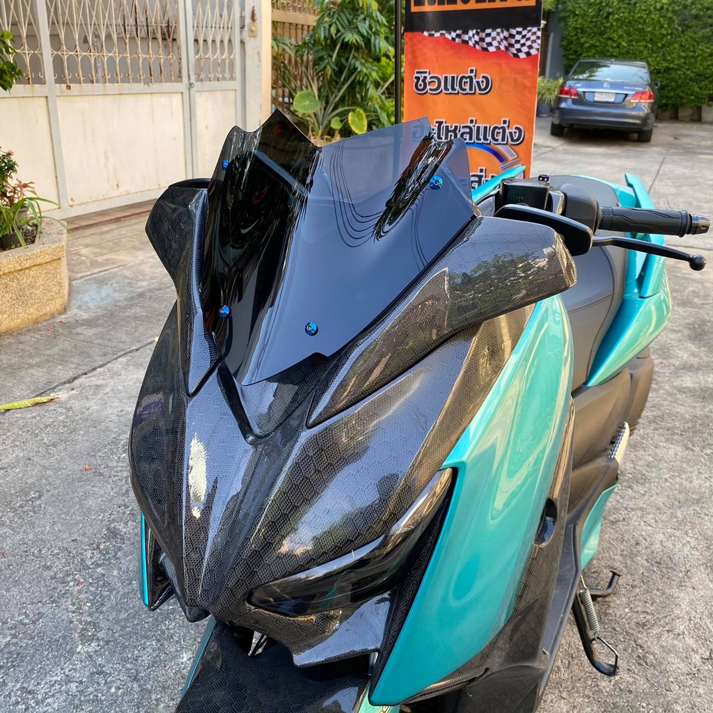 ชิวxmax300 (สำหรับรถปี18-22) (แถมน๊อตเลสหัวล้าง5*25) ทรงนี้ใส่แล้วดุเท่ ชิวหน้าxmax300 ชิวบังลมหน้าทรงสั้นศูนย์
