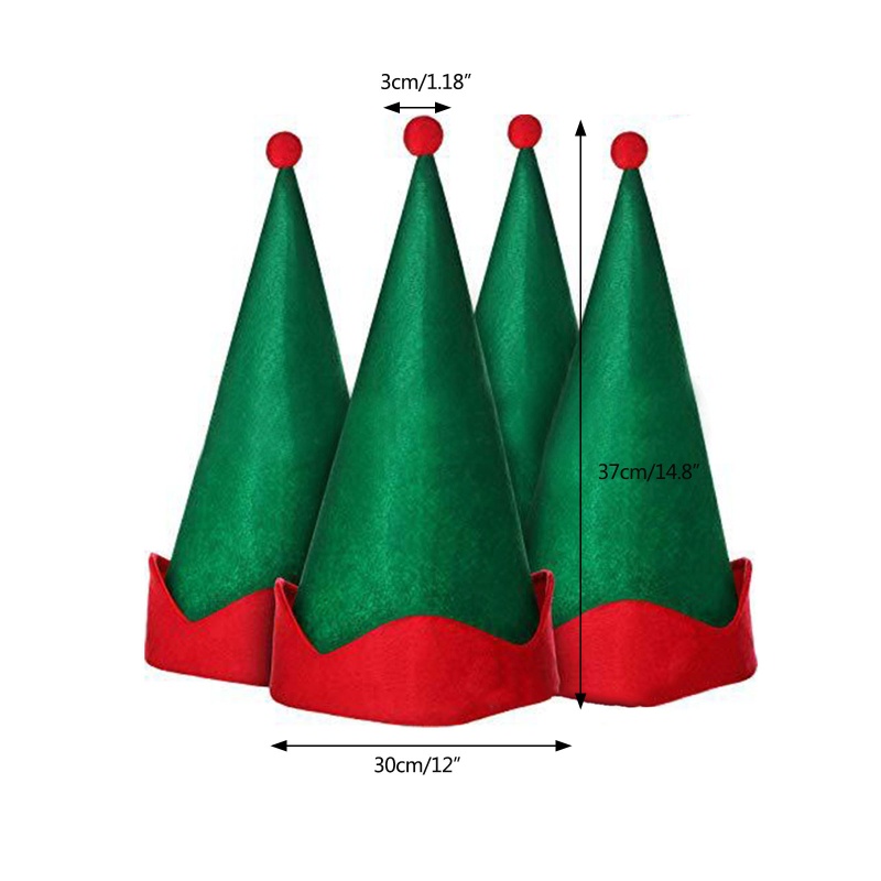 หมวกซานตาคลอส-สีแดง-สีเขียว-สําหรับปาร์ตี้คริสต์มาส