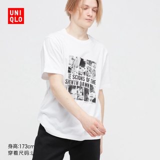 Uniqlo UT เสื้อยืดแขนสั้น พิมพ์ลายแฟนตาซี Final Fantasy สําหรับผู้ชาย (Final Fantasy-Xiv) 449087