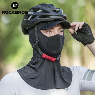 Rockbros หมวกผ้าเรยอน ป้องกันแดด ระบายอากาศ เต็มหน้า สําหรับขี่รถจักรยานยนต์ ตกปลา ขี่จักรยาน ผู้ชาย ผู้หญิง