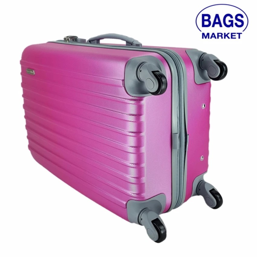 romar-polo-กระเป๋าเดินทาง-24-นิ้ว-polo224-7-pink-แถม-สายรัดกระเป๋าเดินทาง-รุ่นมีรหัสล๊อค