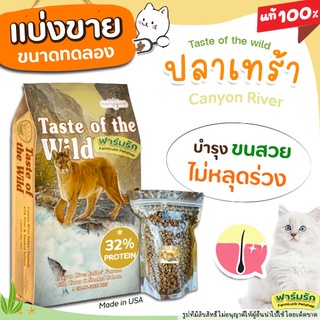 ✅แบ่งขาย✅Taste of the wild Canyon River Feline อาหารแมว 🦌แบ่งขาย🦌 ปลาเทร้าและปลาแซลมอนรมควัน 【C4】